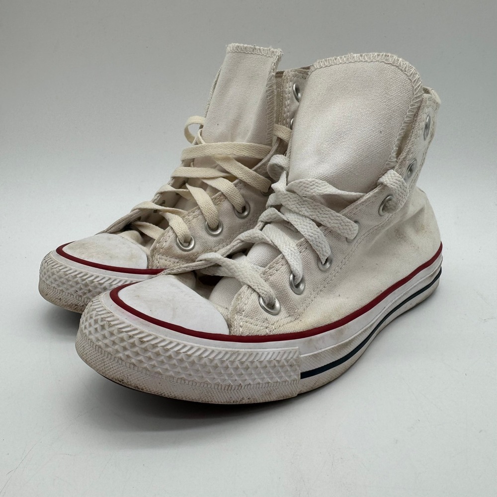 Converse Chuck Taylor All Star High Top Sneakers Womens 7 White Canvas Lace Up